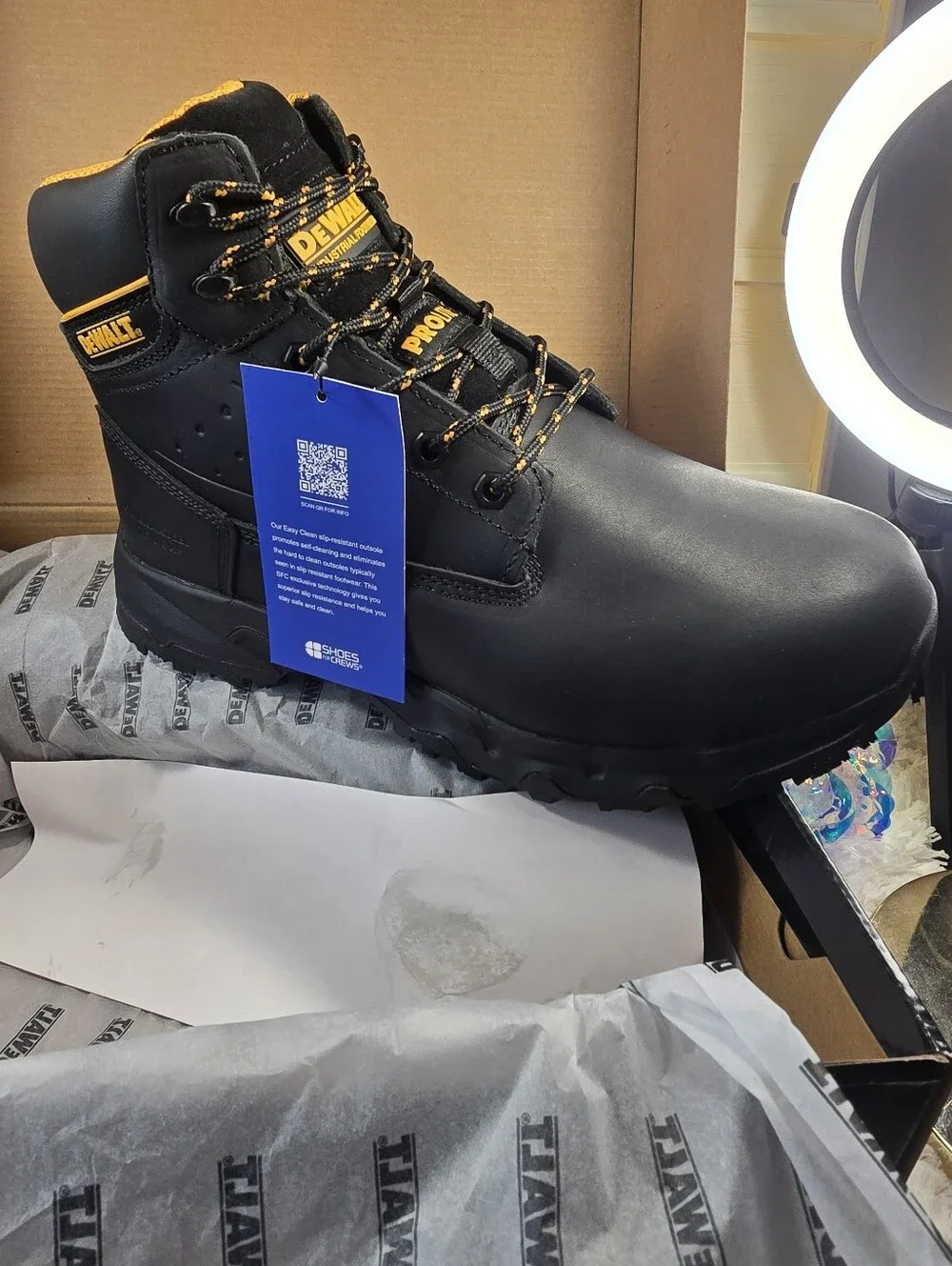 DeWALT Men's Black Safety Work Boots - Rugged All-Day Comfort